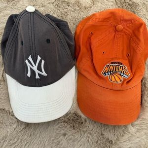 Kids Yankees and Knick’s hat one size fits all